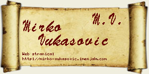 Mirko Vukasović vizit kartica